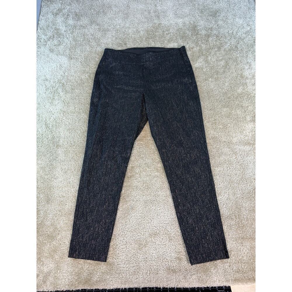 Old Navy Pixie Skinny Pants High-Rise Comfort Waistband Black Glitter Large D257